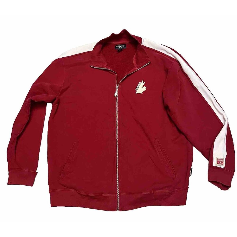 Roger Edward’s Sport Team Canada Red & White Mens Zip Up Sweater - Size XL